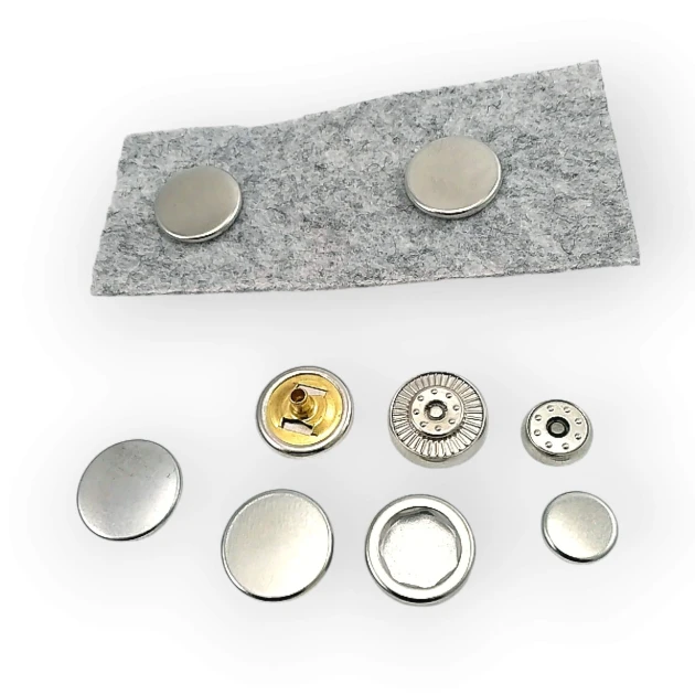 15 mm (0.60 in) Double-Sided Jacket Snap Coin Type Brass - Deluxe Series PR150R200BCFT