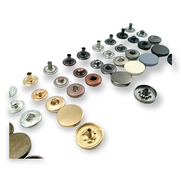 Zamak Çıtçıt 15 mm Düz 54 Sistem 4 lü Takım ERC0015ZMK