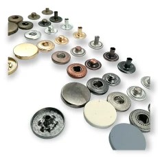 15 mm Snaps Fasteners 19/32" Coin Type Flat 24L Zamak Set of 4 ERC0015ZMK