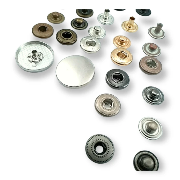 20 mm Snaps Fasteners 25/32" Coin Type Flat 32L Zamak Set of 4 ERC0020ZMK