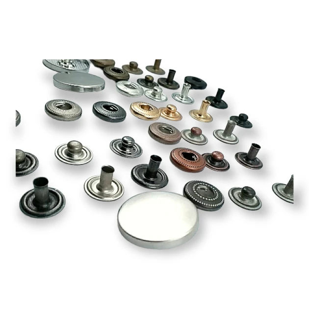 20 mm Snaps Fasteners 25/32" Coin Type Flat 32L Zamak Set of 4 ERC0020ZMK