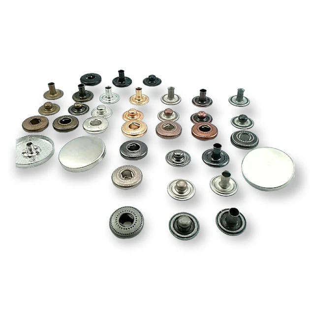 20 mm Snaps Fasteners 25/32" Coin Type Flat 32L Zamak Set of 4 ERC0020ZMK