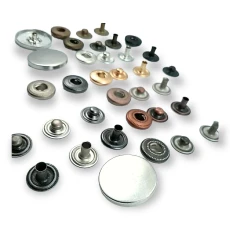 20 mm Snaps Fasteners 25/32" Coin Type Flat 32L Zamak Set of 4 ERC0020ZMK