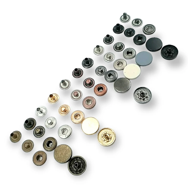 Zamak Çıtçıt 12,5 mm Düz 54 Sistem 4 lü Takım ERC0125ZMK