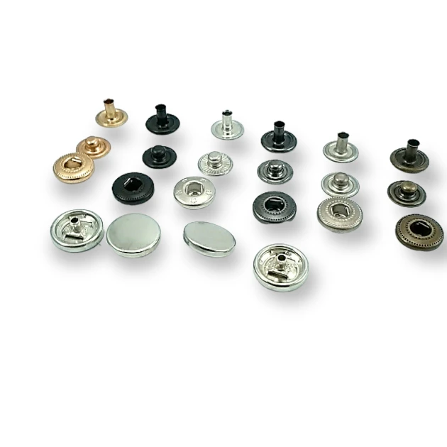 14 mm Snaps Fasteners 35/64" Coin Type Flat 22L Brass Set of 4 ERCB0014PRP