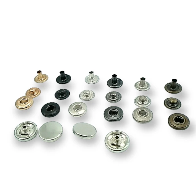 14 mm Snaps Fasteners 35/64" Coin Type Flat 22L Brass Set of 4 ERCB0014PRP