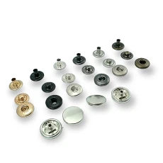 14 mm Snaps Fasteners 35/64" Coin Type Flat 22L Brass Set of 4 ERCB0014PRP