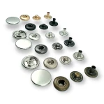 15 mm Snaps Fasteners 19/32" Coin Type Flat 24L Brass Set of 4 ERCB0015PRP