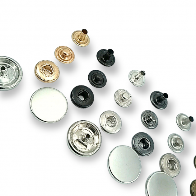 17 mm Snaps Fasteners 43/64" Coin Type Flat 27L Brass Set of 4 ERCB0017PRP 17 mm Snaps Fasteners 43/64" Coin Type Flat 27L Brass Set of 4 ERCB0017PRP