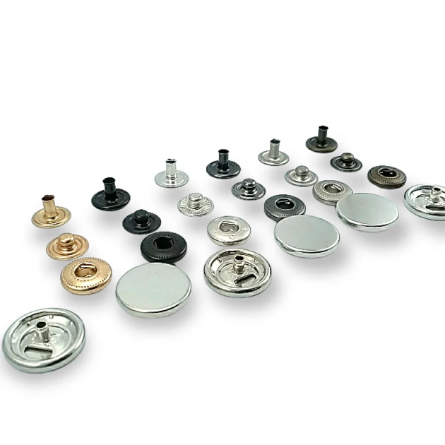 Para Tipi Çıtçıt 17 mm Düz 54 Sistem Pirinç 4 lü Takım ERCB0017PRP