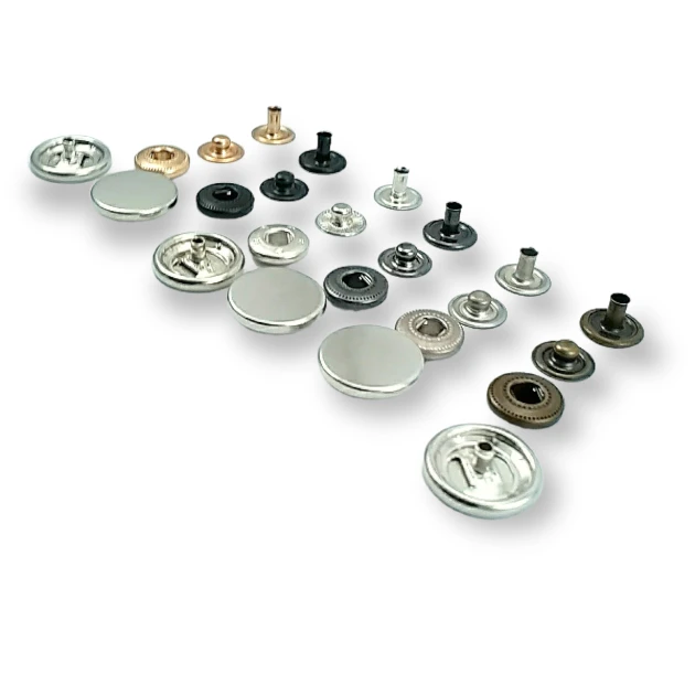 Para Tipi Çıtçıt 17 mm Düz 54 Sistem Pirinç 4 lü Takım ERCB0017PRP