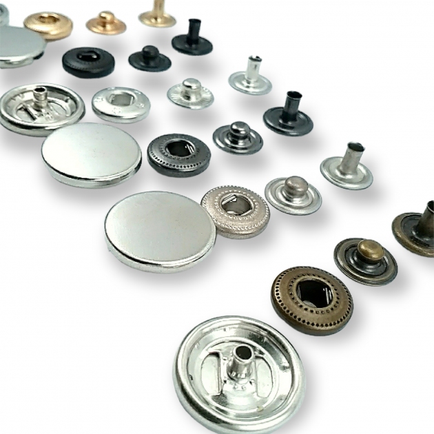 17 mm Snaps Fasteners 43/64" Coin Type Flat 27L Brass Set of 4 ERCB0017PRP 17 mm Snaps Fasteners 43/64" Coin Type Flat 27L Brass Set of 4 ERCB0017PRP