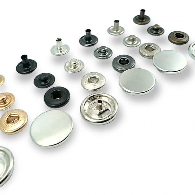 17 mm Snaps Fasteners 43/64" Coin Type Flat 27L Brass Set of 4 ERCB0017PRP 17 mm Snaps Fasteners 43/64" Coin Type Flat 27L Brass Set of 4 ERCB0017PRP