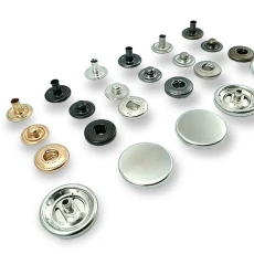 18 mm Snaps Fasteners 45/64" Coin Type Flat 28L Brass Set of 4 ERCB0018PRP