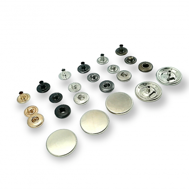 20 mm Snaps Fasteners 25/32" Coin Type Flat 32L Brass Set of 4 ERCB0020PRP 20 mm Snaps Fasteners 25/32" Coin Type Flat 32L Brass Set of 4 ERCB0020PRP