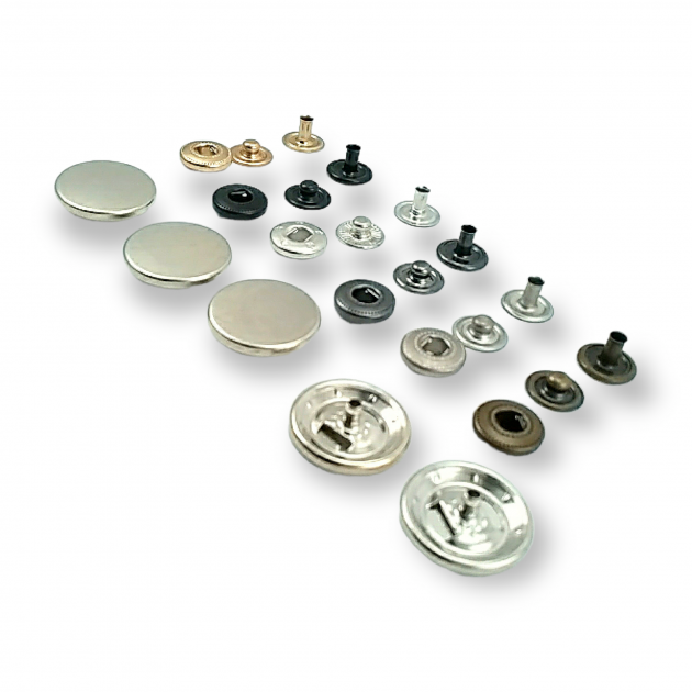 20 mm Snaps Fasteners 25/32" Coin Type Flat 32L Brass Set of 4 ERCB0020PRP 20 mm Snaps Fasteners 25/32" Coin Type Flat 32L Brass Set of 4 ERCB0020PRP