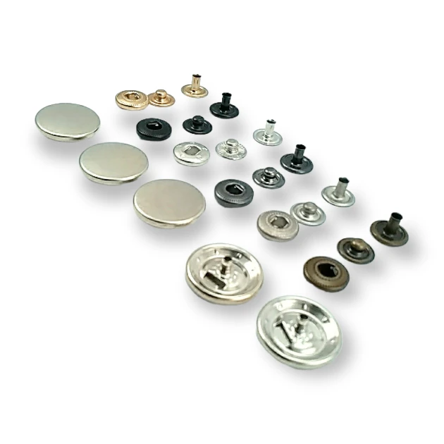 20 mm Snaps Fasteners 25/32" Coin Type Flat 32L Brass Set of 4 ERCB0020PRP