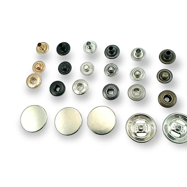 20 mm Snaps Fasteners 25/32" Coin Type Flat 32L Brass Set of 4 ERCB0020PRP