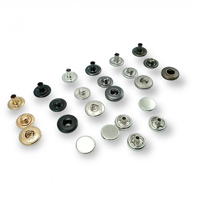 Para Tipi Çıtçıt 10,5 mm Düz 54 Sistem Pirinç 4 lü Takım ERCB0105PRP