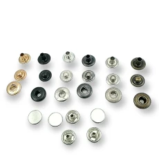 10,5 mm Snaps Fasteners 13/32" Coin Type Flat 16L Brass Set of 4 ERCB0105PRP