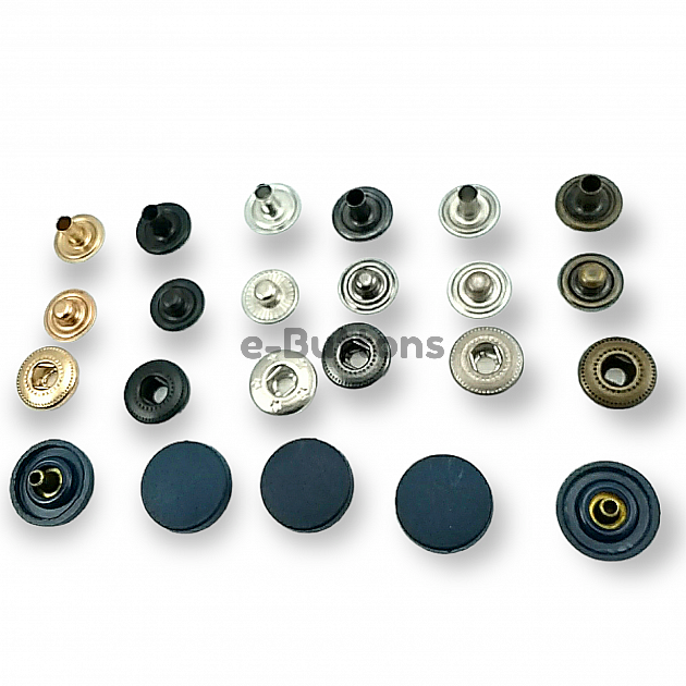 15 mm Snaps Fasteners 19/32" Plastic Flat 24L Brass Set Of 4 ERCB0015PL