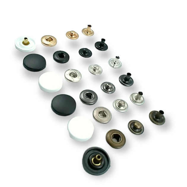 Plastik Çıtçıt 15 mm Düz 54 Sistem Pirinç 4 lü Takım ERC0015PL