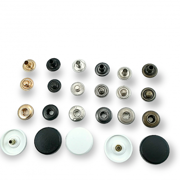 Plastic Snaps Buttons 3/4" Coin Type 19 mm 30L Brass Set Of 4 ERCB0019PLP