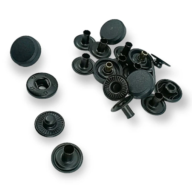 Plastic Snaps Buttons 31/64" Coin Type 12,5 mm 20L Brass Set Of 4 ERCB0125PL