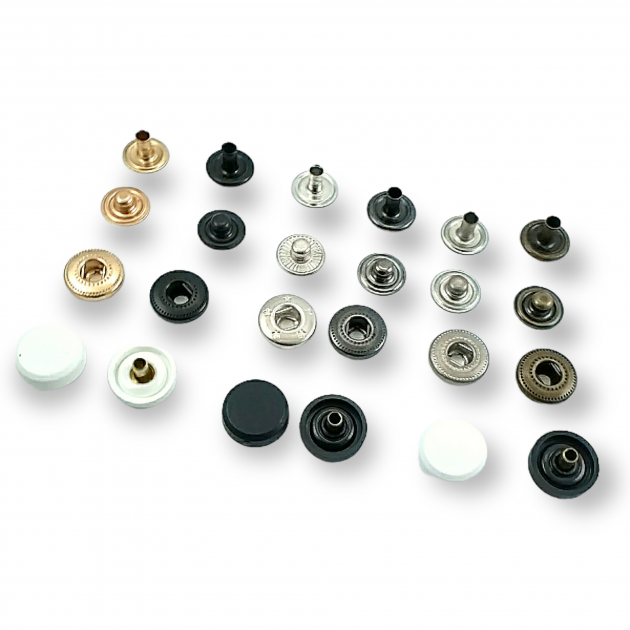 Plastic Snaps Buttons 31/64" Coin Type 12,5 mm 20L Brass Set Of 4 ERCB0125PL Plastic Snaps Buttons 31/64" Coin Type 12,5 mm 20L Brass Set Of 4 ERCB0125PL