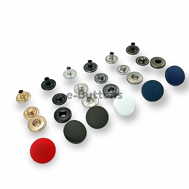 Plastic Snaps Buttons 31/64" Coin Type 12,5 mm 20L Brass Set Of 4 ERCB0125PL