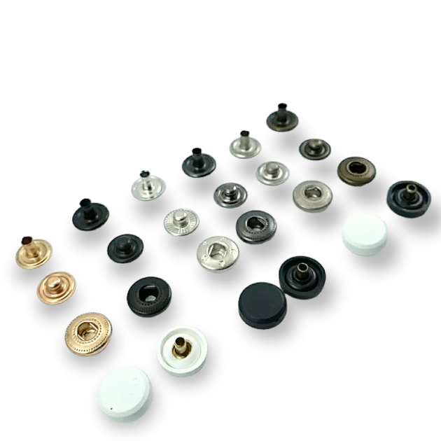 Plastic Snaps Buttons 31/64" Coin Type 12,5 mm 20L Brass Set Of 4 ERCB0125PL Plastic Snaps Buttons 31/64" Coin Type 12,5 mm 20L Brass Set Of 4 ERCB0125PL