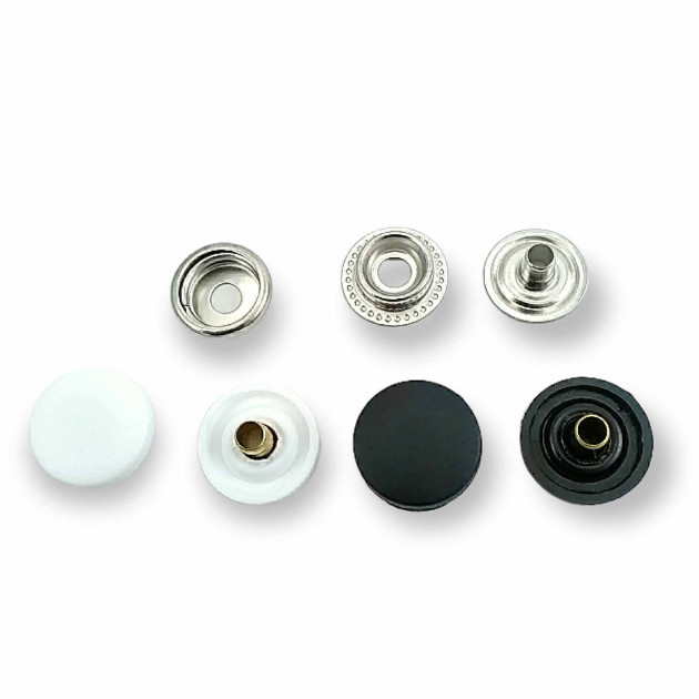 Plastic Snaps Buttons 61 System 15 mm 19/32" 24L Brass Set Of 4 ERC610015PL Plastic Snaps Buttons 61 System 15 mm 19/32" 24L Brass Set Of 4 ERC610015PL