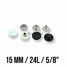 Plastic Snaps Buttons 61 System 15 mm 19/32"  24L Brass Set Of 4 ERC610015PL