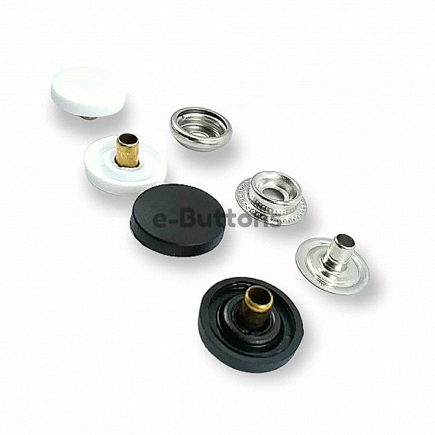 Plastic Snaps Buttons 61 System 15 mm 19/32"  24L Brass Set Of 4 ERC610015PL