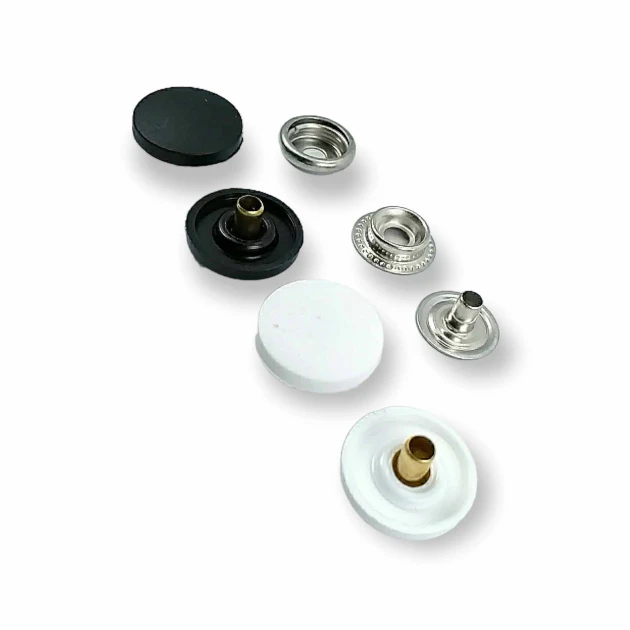 Plastic Snaps Buttons 61 System 17 mm 43/64" 27L Brass Set Of 4 ERC610017PL
