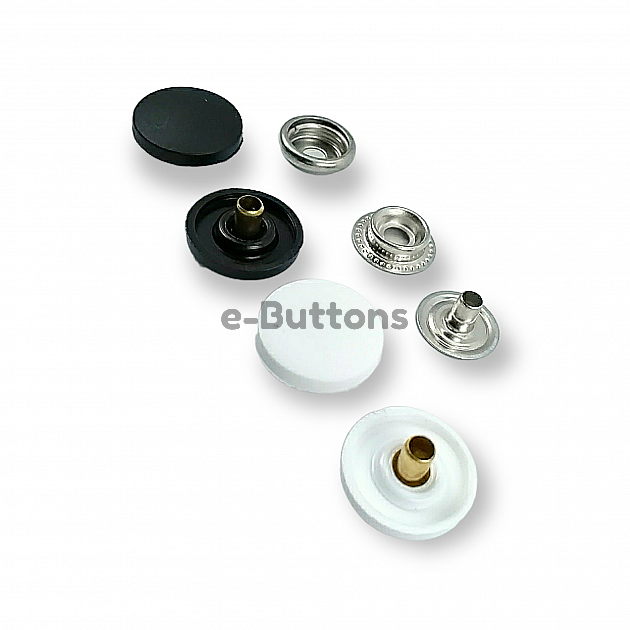 Plastic Snaps Buttons 61 System 17 mm 43/64" 27L Brass Set Of 4 ERC610017PL