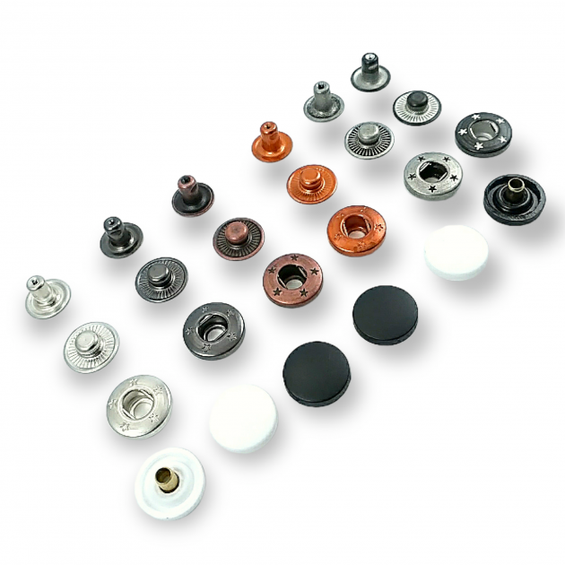 Plastic Alpha 15 mm Snaps Buttons19/32" 24L Brass Set Of 4 ERCA0015PL Plastic Alpha 15 mm Snaps Buttons19/32" 24L Brass Set Of 4 ERCA0015PL