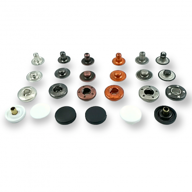 Plastic Alpha 15 mm Snaps Buttons19/32" 24L Brass Set Of 4 ERCA0015PL Plastic Alpha 15 mm Snaps Buttons19/32" 24L Brass Set Of 4 ERCA0015PL