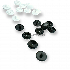 12,5 mm Plastic Snaps Buttons 31/64" 20L Set Of 4 (500 Pcs/Pkt) PLS00125ERC