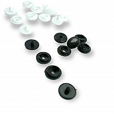 12,5 mm Plastic Snaps Buttons 31/64" 20L Set Of 4 (500 Pcs/Pkt) PLS00125ERC