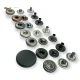 17 mm Snaps Fasteners 43/64" Coin Type Flat 27L Zamak Set of 4 ERC0017ZMK