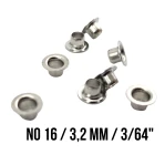 3,2 mm Düz Kuşgözü No 16 Pirinç (500 Ad/Paket) ERD0016PR