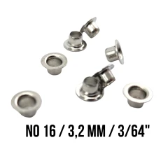 3,2 mm Düz Kuşgözü No 16 Pirinç (500 Ad/Paket) ERD0016PR