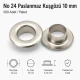 10 mm / 0.39 in Inner Diameter Stainless Metal Eyelet Capsule, 500 pcs/Pack ER0024P for textile, leather, and outdoor