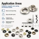 Stainless Steel Eyelet 13 mm / 0.51 in Inner Diameter ER0028P for textile and leather applications