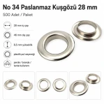 Stainless Steel Eyelet 28 mm / 1.10 in Inner Diameter  500 Pieces Pack ER0034P