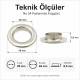 Stainless Steel Eyelet 28 mm / 1.10 in Inner Diameter for textile, leatherwork, bags, and footwear - 500 Pieces Pack ER0034P
