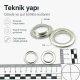 32 No 21 mm Düz Pirinç Kuşgözü - 31,8 mm dış çap, 21 mm iç çap, 4,7 mm boru uzunluğu ile branda, perde ve çadır uygulamaları