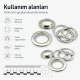 32 No 21 mm Düz Pirinç Kuşgözü - 31,8 mm dış çap, 21 mm iç çap, 4,7 mm boru uzunluğu ile branda, perde ve çadır uygulamaları