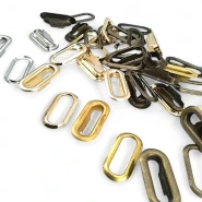 Oval Eyelet 1,5 cm Brass 19/32"  (500 Pieces/Pack) EROV0015PR